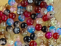 'Iced Cocktail Mix'  6mm Crackle Glass Beads