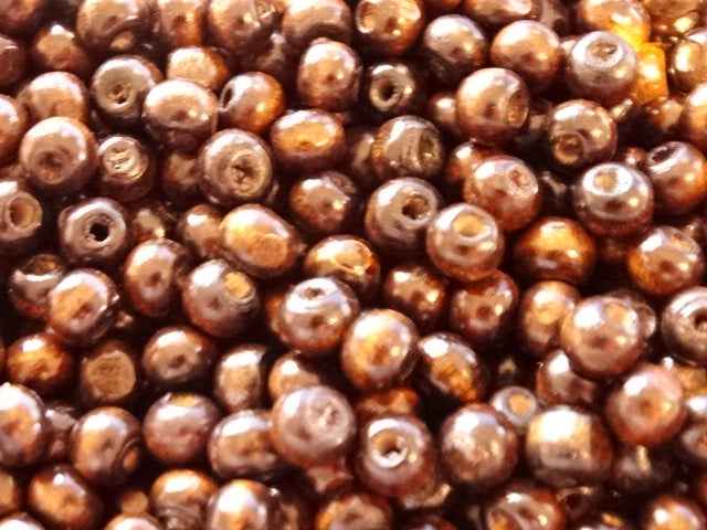 'Chestnut'  Handmade Wooden Beads  Approx 7-8mm