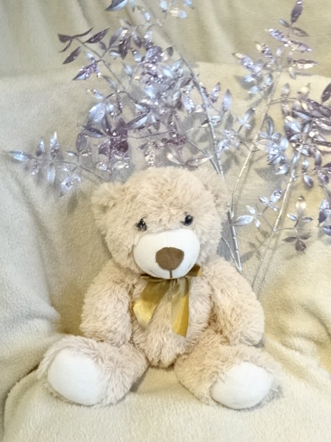 Beige and Cream  Fluffy Soft Toy Bear  Approx 30cm
