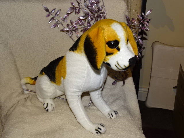 Cute Beagle Dog Plush Figure. Approx 60cm L (Plus Tail) x 30 H cm x 15cm W