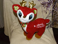 Adorable Red Christmas Reindeer Plush Soft Toy Approx 24cm L x approx 30cm H
