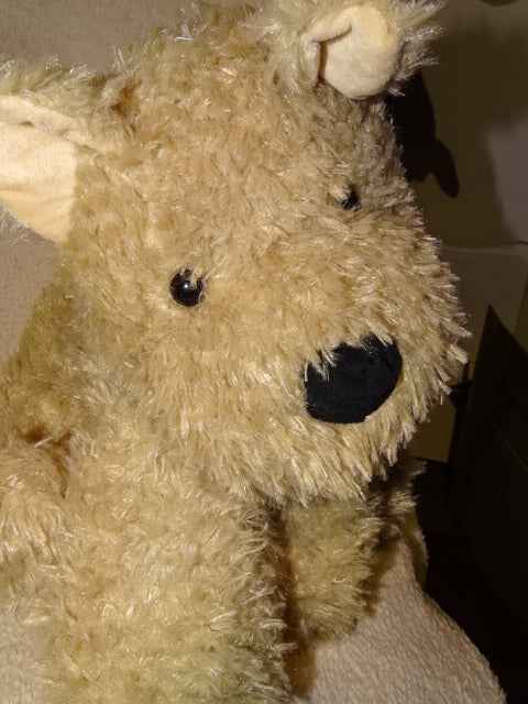 Adorable Soft Toy Floppy Plush Brown Terrier Dog  Approx 40cm Long