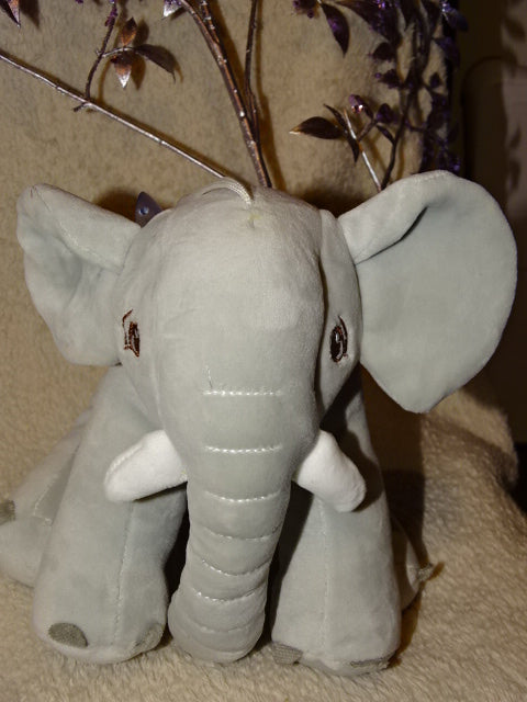 Adorable Velvet Feel Plush Elephant    Approx 16cm L x 16cm H
