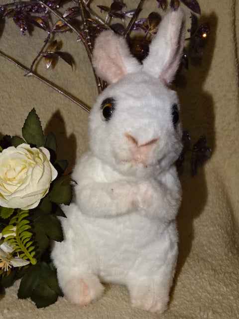 Cute Lifelike Soft Toy White Plush Rabbit    24cm (approx)
