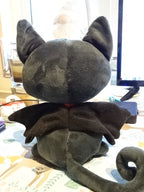 'Bat Cat'  Cute Velvet Feel Plush Toy Cat   ( Approx 25cm high)