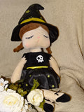 Adorable Cute Velvet Feel Plush Witch  45cm Tall (approx)