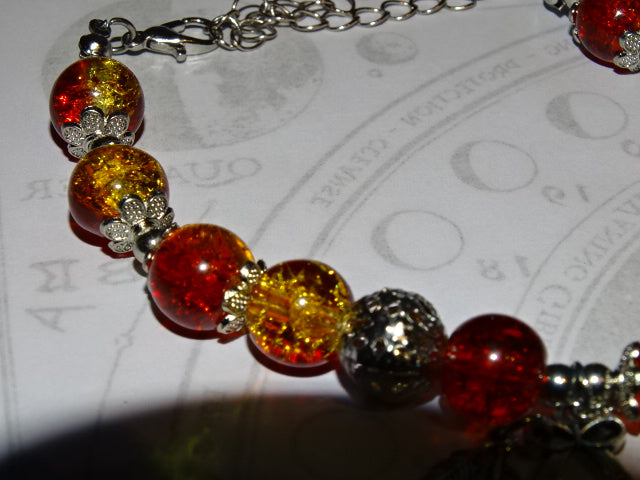 'Bling Of Fire'  Adjustable Handmade Gift Bracelet