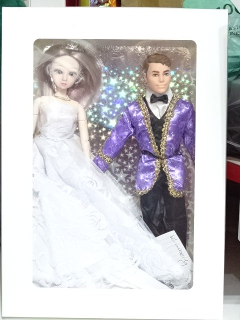 'Kimberley and Bradley  Bridal Couple 30cm Plastic Ball Joint Doll Set