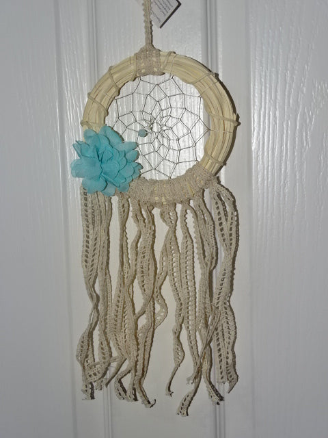 ' Delicate Bloom' Handmade Natural Straw dream Catcher