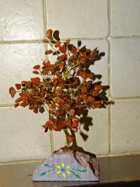 Handmade Genuine Gemstone Tree Of Life Ornament / Gift / Desk Display / Home Decor