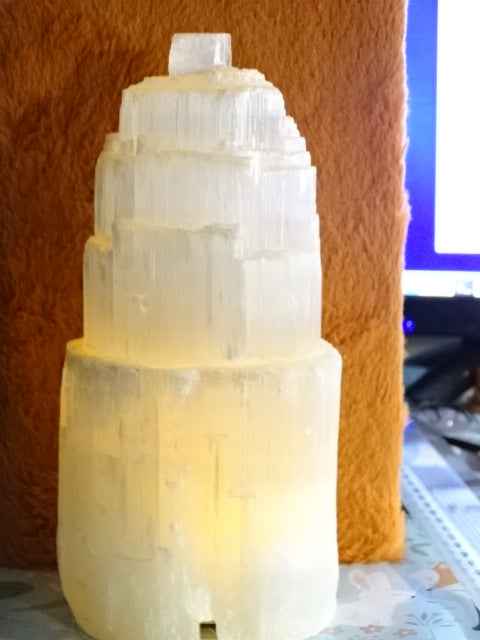 Natural Selenite ( Sleep Stone) Tower 20 cm  (approx)