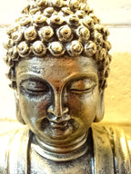 Solar Powered Resin Buddha  25cm x 20cm x 32cm