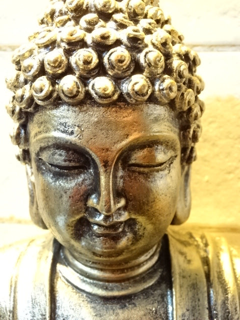 Solar Powered Resin Buddha  25cm x 20cm x 32cm