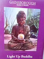 Solar Powered Resin Buddha  25cm x 20cm x 32cm