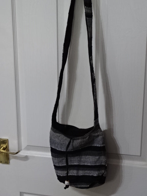 Simple Striped Cotton Over Body Bag