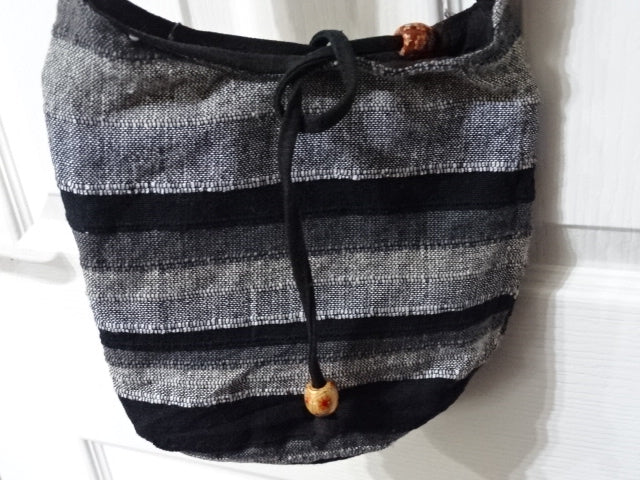 Simple Striped Cotton Over Body Bag