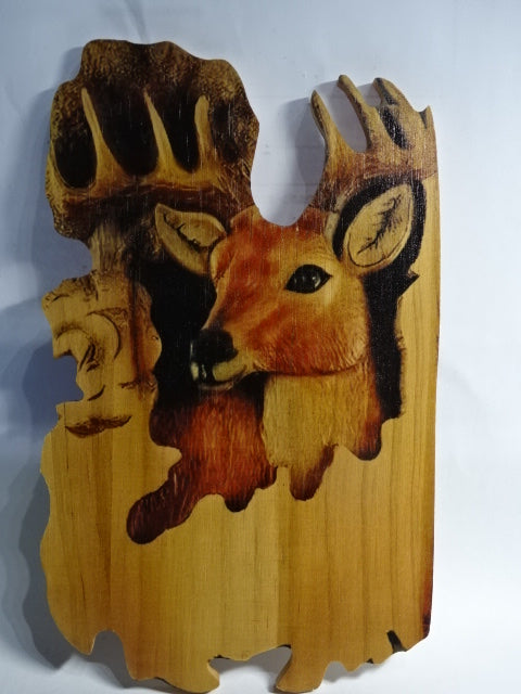 Cut and Printed Natural Wood 'Woodland Animal' Decorative Plaque  (2D Print)