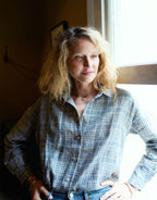 agnes shirt | coastal blue check