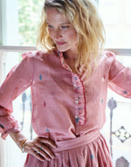 nina blouse | blush jamdani