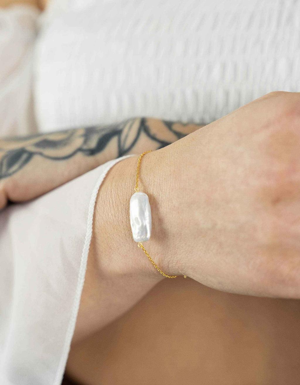 Rectangle Pearl Bracelet