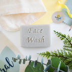 Exfoliating Face Wash Bar | Patchouli, Clary Sage & Sweet Orange | Natural Facial Cleanser with Gentle Scrub | Vegan, Plastic-Free Skincare