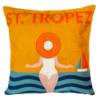 St. Tropez Palm Needlepoint Pillow