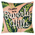 Beverly Hills Palm Needlepoint Pillow