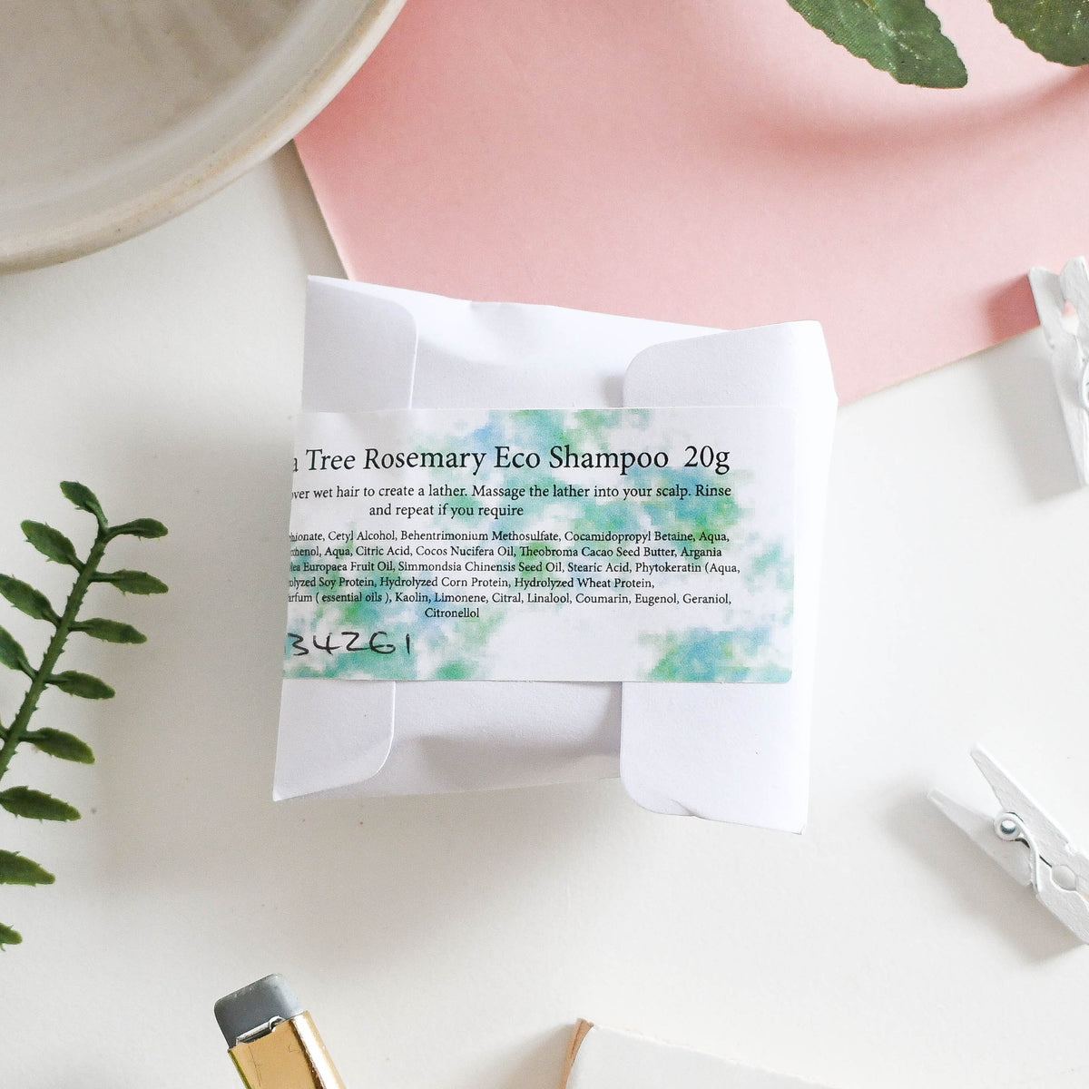 Rosemary Tea Tree ECO Shampoo Bar | Natural Non-Soap Hair Wash | Vegan & Plastic-Free Hair Care for All Hair Types