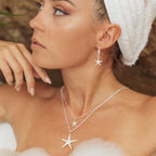 Dainty Silver Real Starfish Necklace