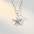 Dainty Silver Real Starfish Necklace