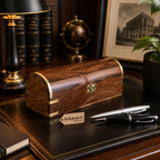 Dala Chest Shape Wooden Pen Box with Secret Compartment
