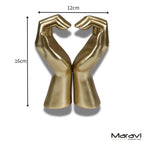 Darela Love Heart Hands Ornament Gold