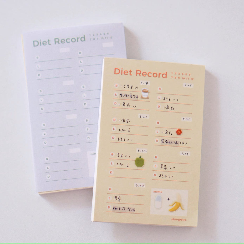 Afterglows | Food Record Memo Note Pad