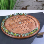 Dinod Large Wooden Solitaire Board Game Set Teak Colour