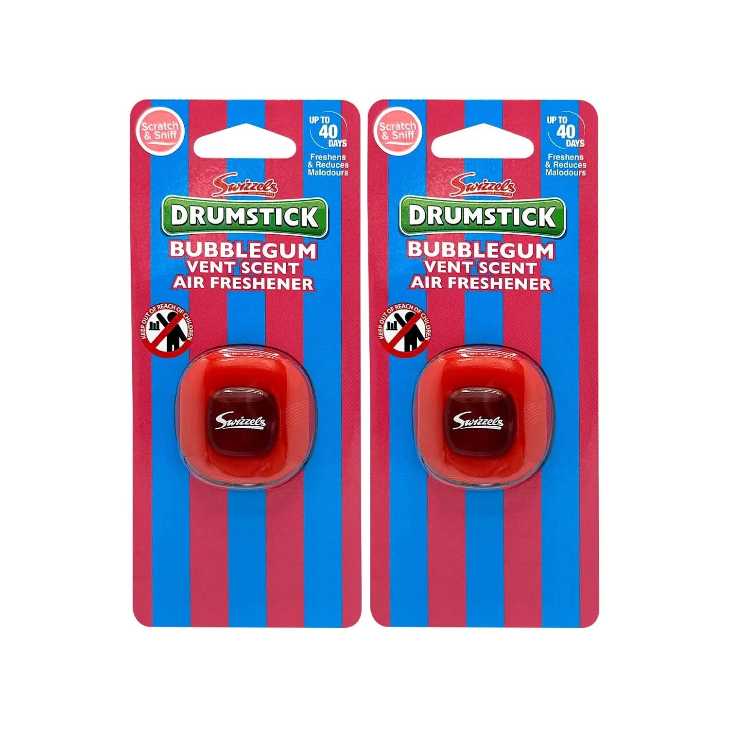 Swizzels Bubblegum Drumstick Single Vent Clip Car Air Freshener