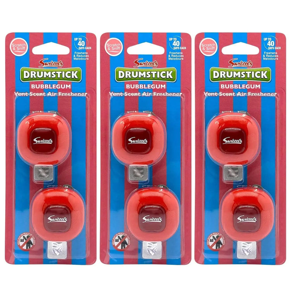 Swizzels Bubblegum Drumstick Twin Vent Clip Car Air Freshener