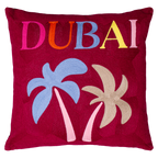 Dubai Palm Needlepoint Pillow