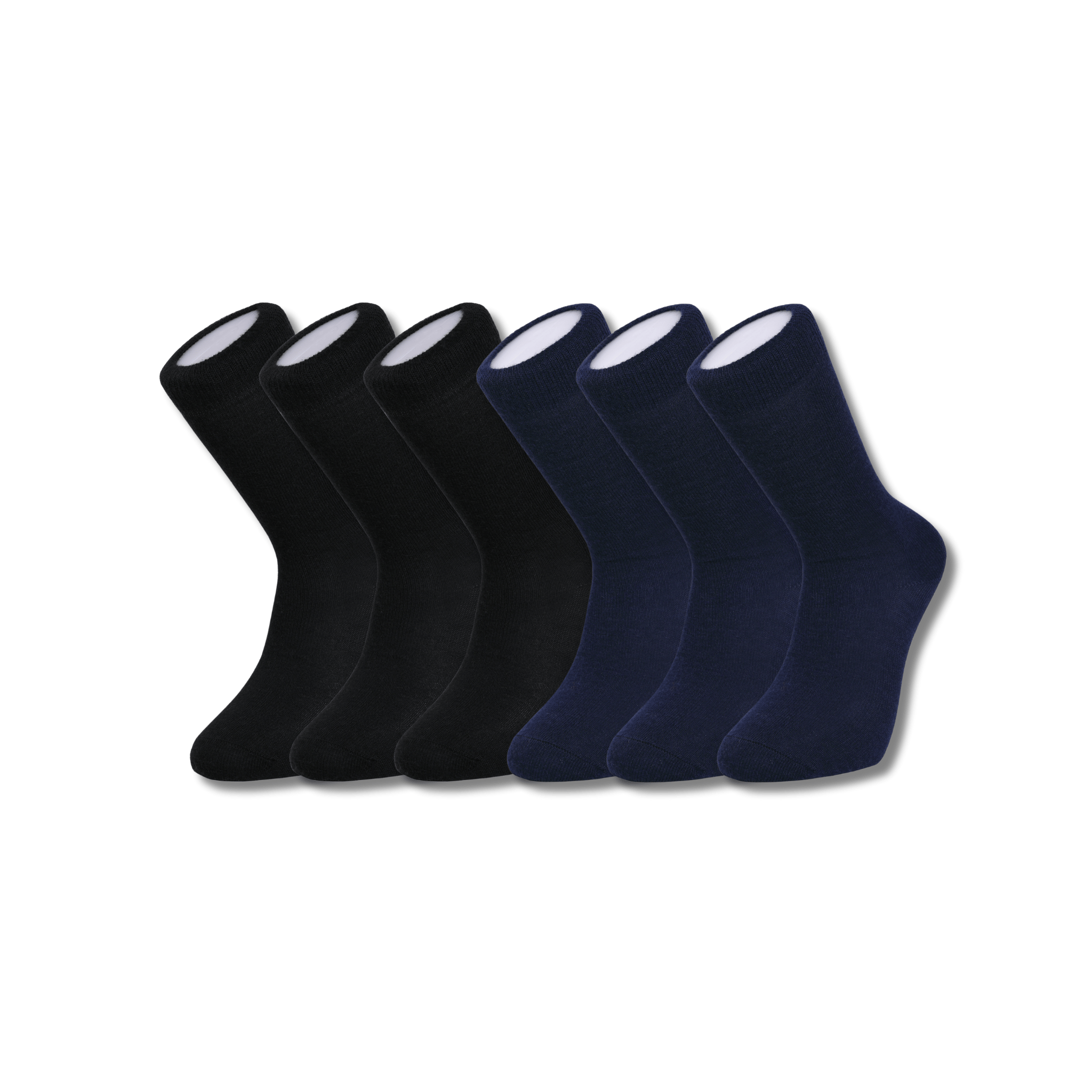 Duchy Everyday Merino Socks - 6 Pair Bundle Black & Navy (£12 per pair)