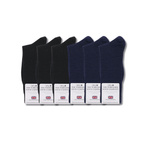 Duchy Everyday Merino Socks - 6 Pair Bundle Black & Navy (£12 per pair)