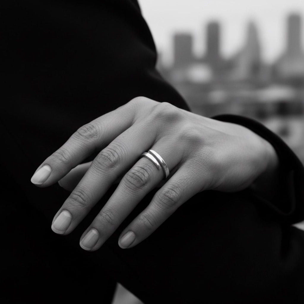 Dynamic Open Band Ring Adjustable – Handmade Sterling Silver 925