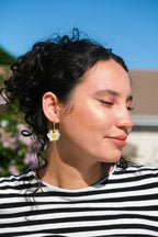 Avocado and Egg on Toast Hoop Earrings