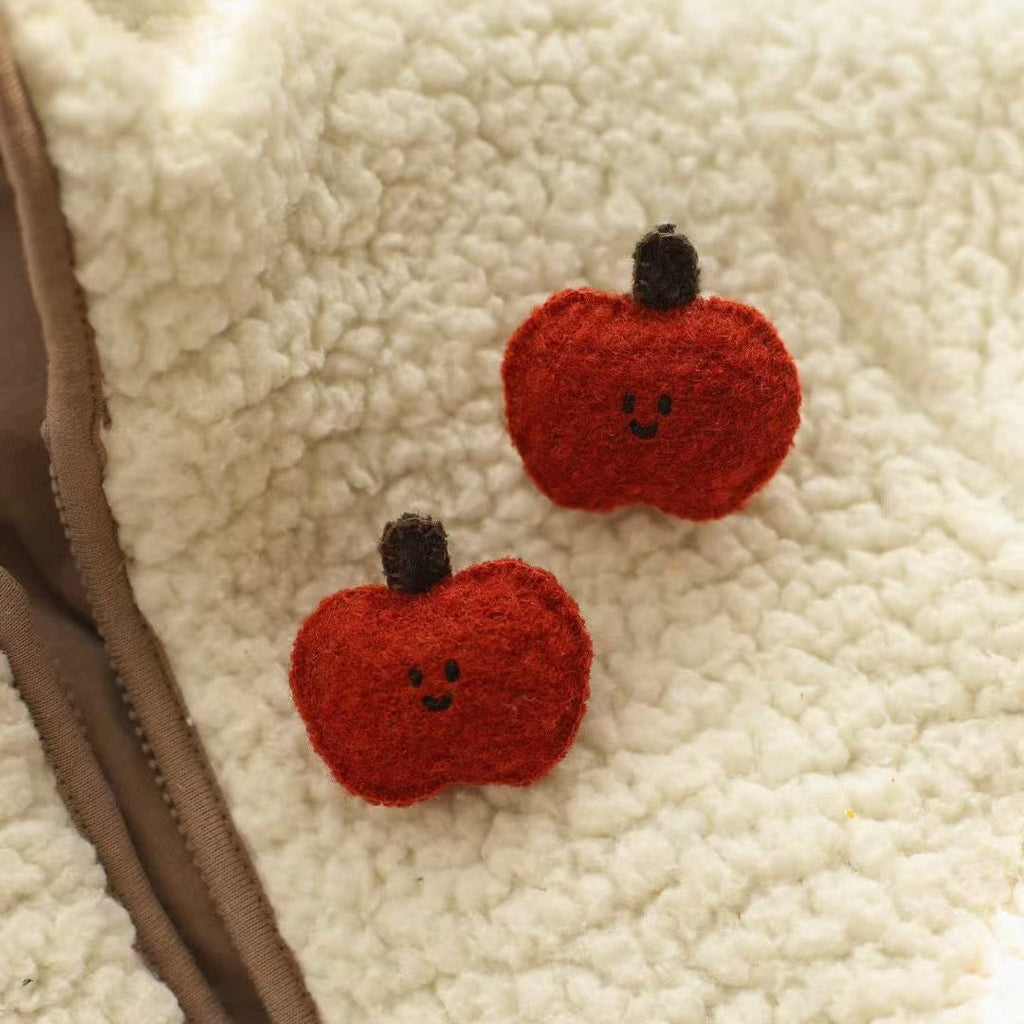 Daily White | Apple Woollen Brooch