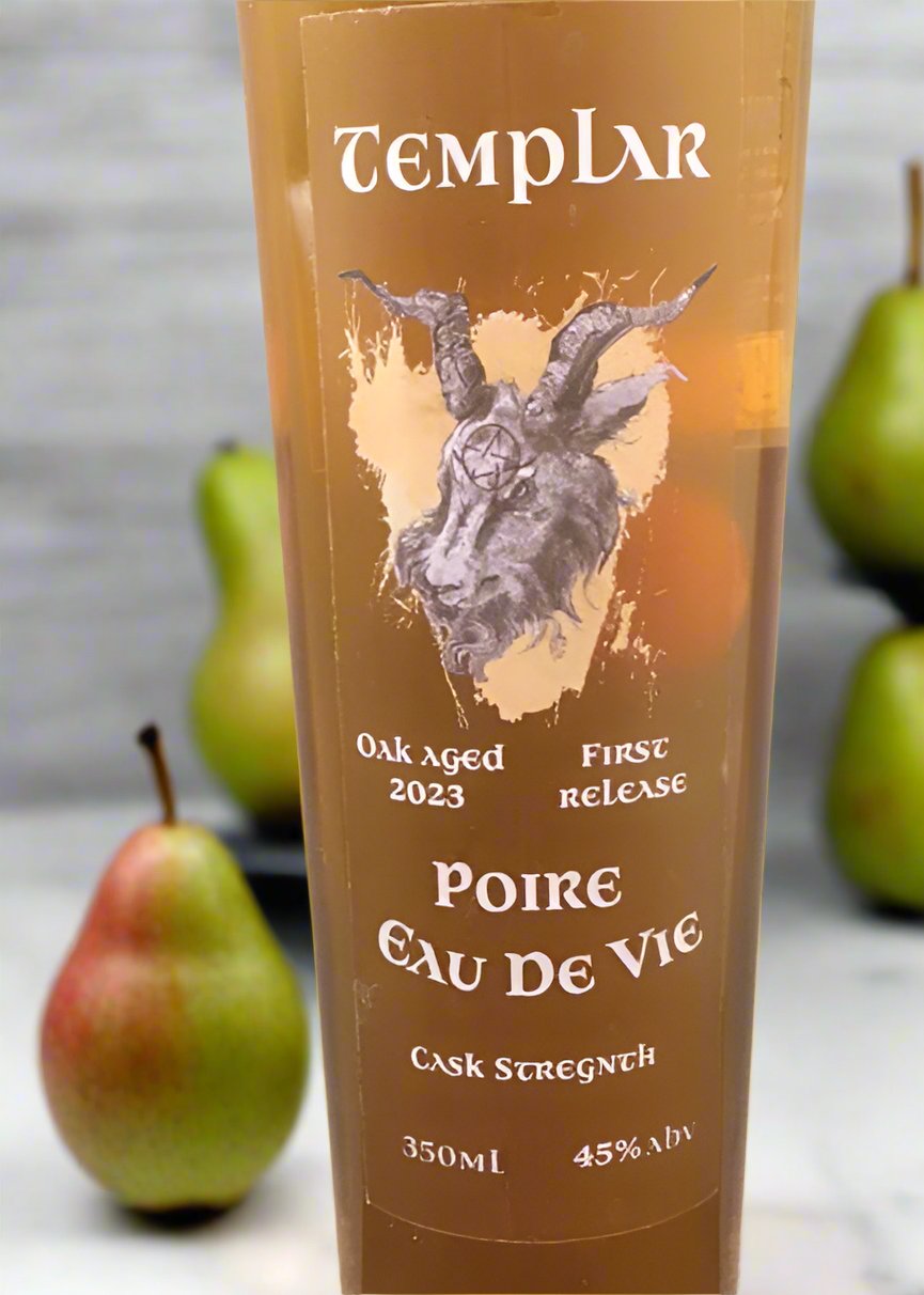 Templar Brandy  Pear Eau de Vie ( 1 yr French Oak Aged) 45%abv 350ml