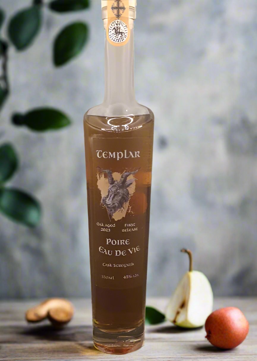 Templar Brandy  Pear Eau de Vie ( 1 yr French Oak Aged) 45%abv 350ml