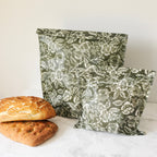 THE Beeswax Bag - Olive Heritage Floral