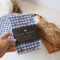 Toadstools on Gingham Beeswax Wrap – Large