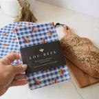 Toadstools on Gingham Beeswax Wrap – Large