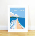 Vintage Travel Poster – Escape to The West Country Print by BeckyBettesworth (escape-to-the-west-country)