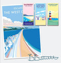 Vintage Travel Poster – Escape to The West Country Print by BeckyBettesworth (escape-to-the-west-country)