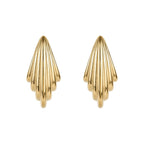 Chunky Gold Ridge Hoops